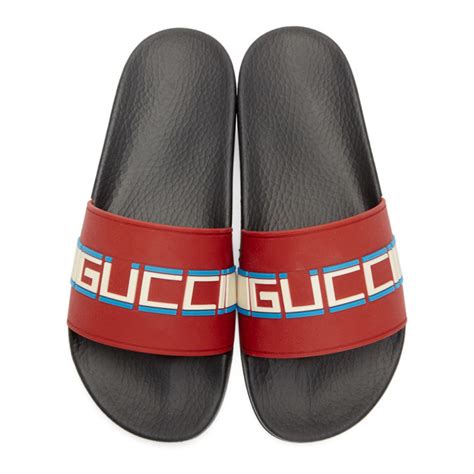 gucci red pursuit pool slides|Gucci slides nordstrom.